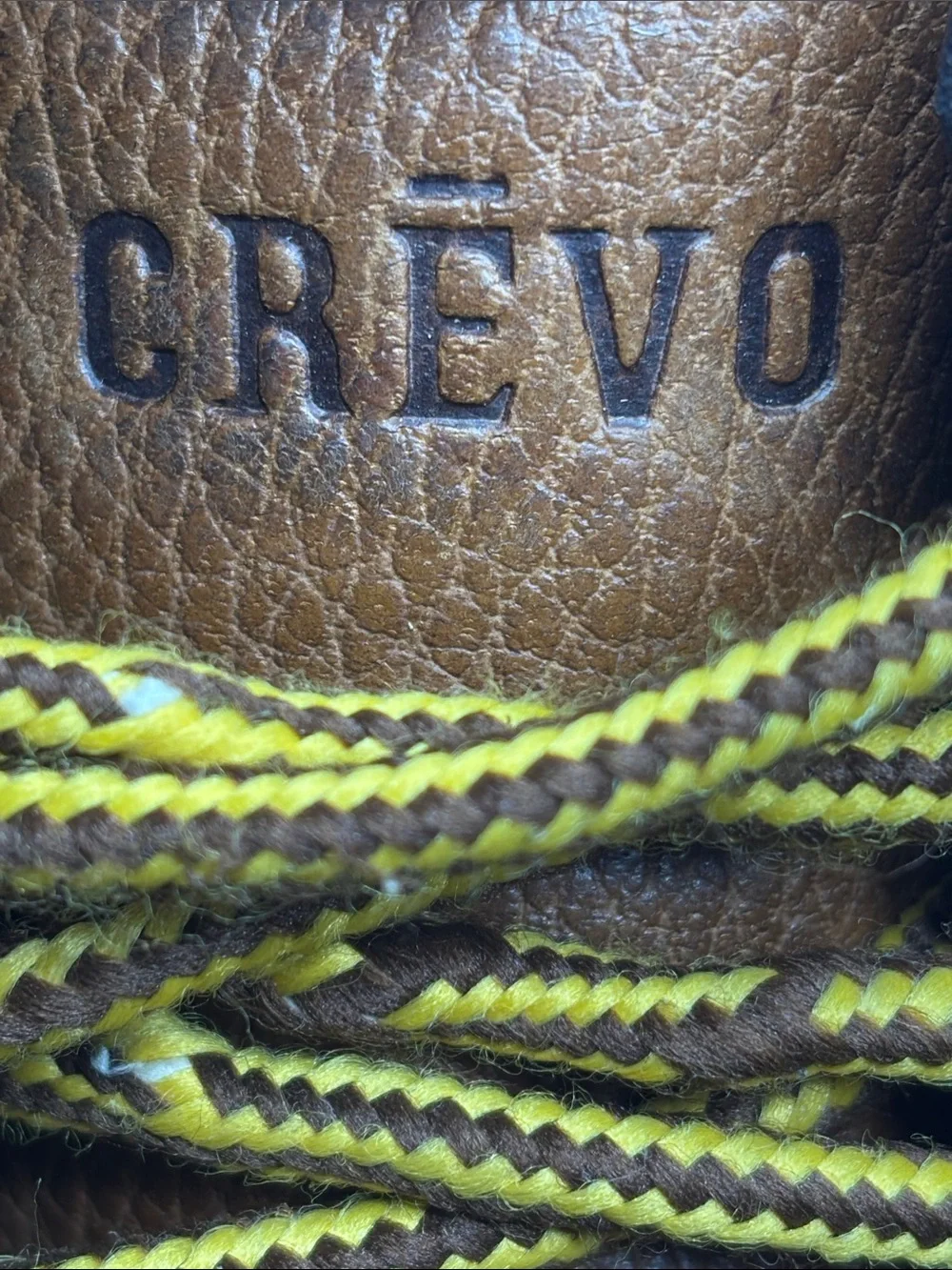 Crevo Men’s Buck 226 Brown Caramel Leather Lace Up Crepe Sole Work Boot Size 12